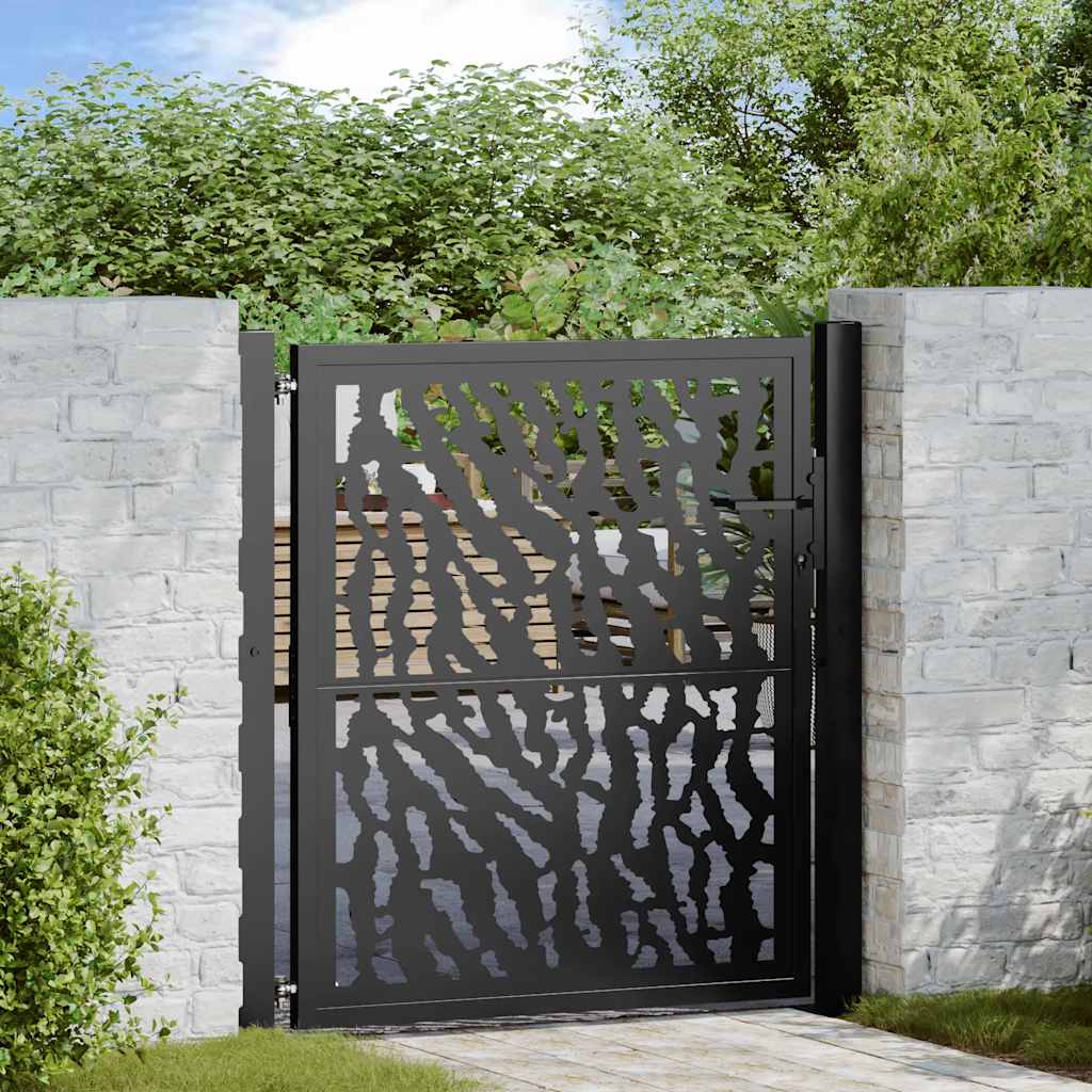 Gartentor 100X100 Cm Verwitterungsstahl Wellendesign