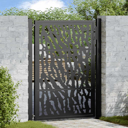 Gartentor 100X100 Cm Verwitterungsstahl Wellendesign
