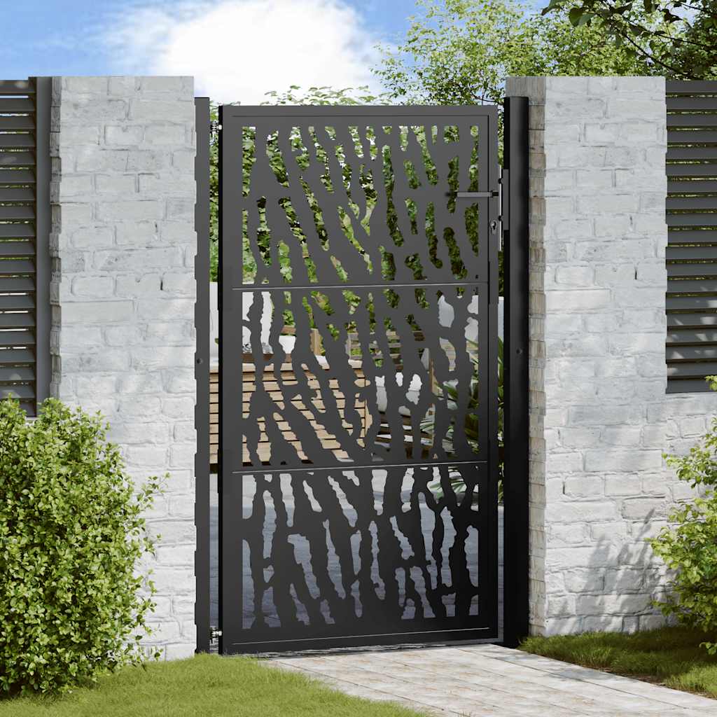 Gartentor 100X100 Cm Verwitterungsstahl Wellendesign