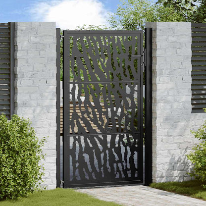 Gartentor 100X100 Cm Verwitterungsstahl Wellendesign