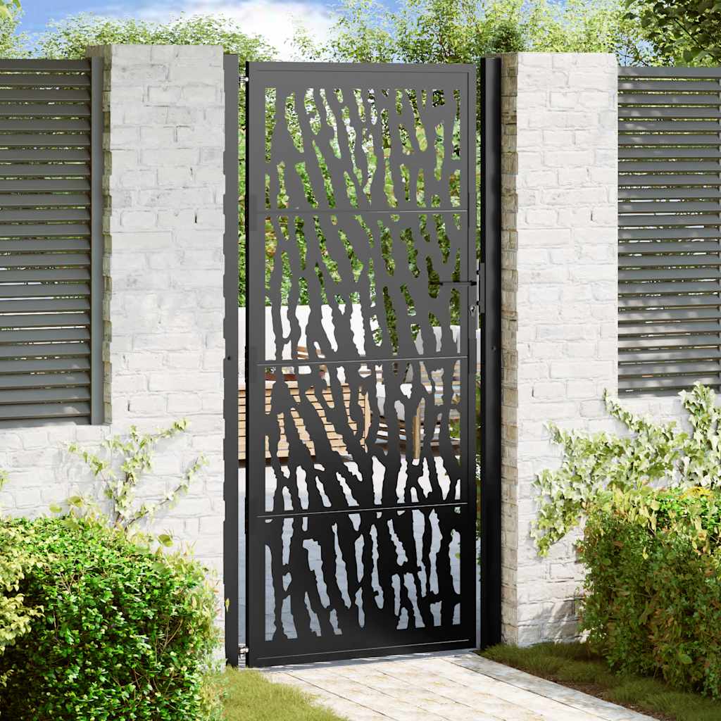 Gartentor 100X100 Cm Verwitterungsstahl Wellendesign
