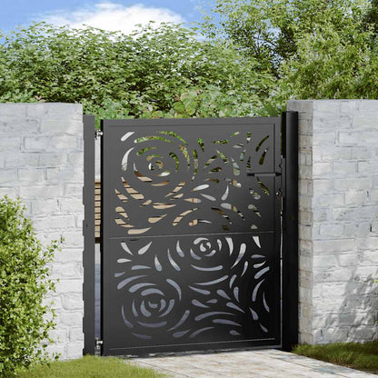 Gartentor 100X100 Cm Verwitterungsstahl Wellendesign