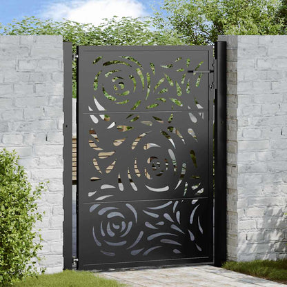 Gartentor 100X100 Cm Verwitterungsstahl Wellendesign
