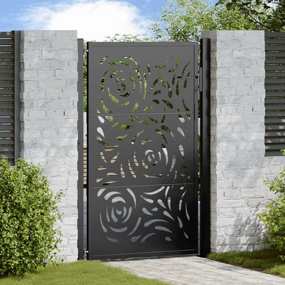 Gartentor 100X100 Cm Verwitterungsstahl Wellendesign