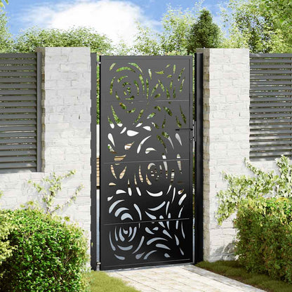 Gartentor 100X100 Cm Verwitterungsstahl Wellendesign