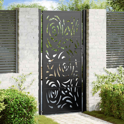 Gartentor 100X100 Cm Verwitterungsstahl Wellendesign
