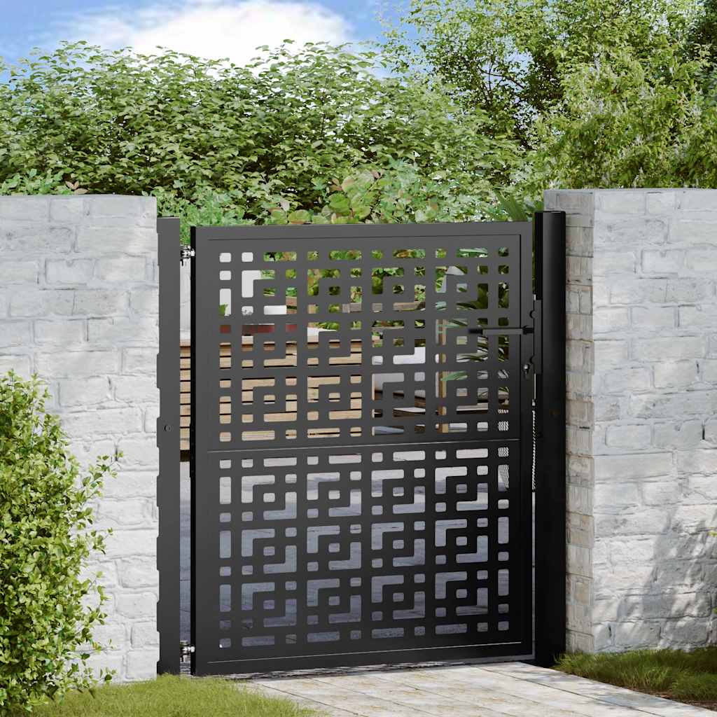Gartentor 100X100 Cm Verwitterungsstahl Wellendesign