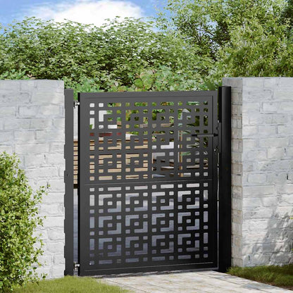 Gartentor 100X100 Cm Verwitterungsstahl Wellendesign