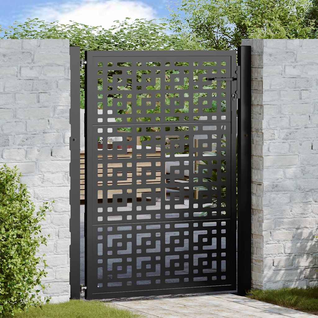 Gartentor 100X100 Cm Verwitterungsstahl Wellendesign