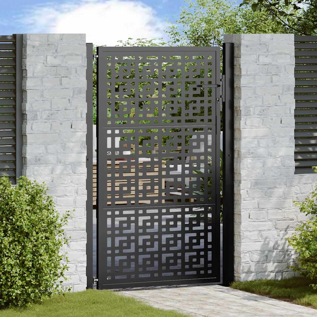 Gartentor 100X100 Cm Verwitterungsstahl Wellendesign