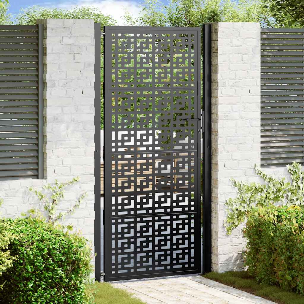 Gartentor 100X100 Cm Verwitterungsstahl Wellendesign
