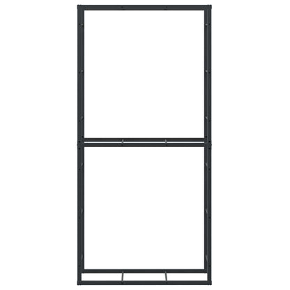 Brennholzregal Schwarz 100X30X209 Cm Stahl