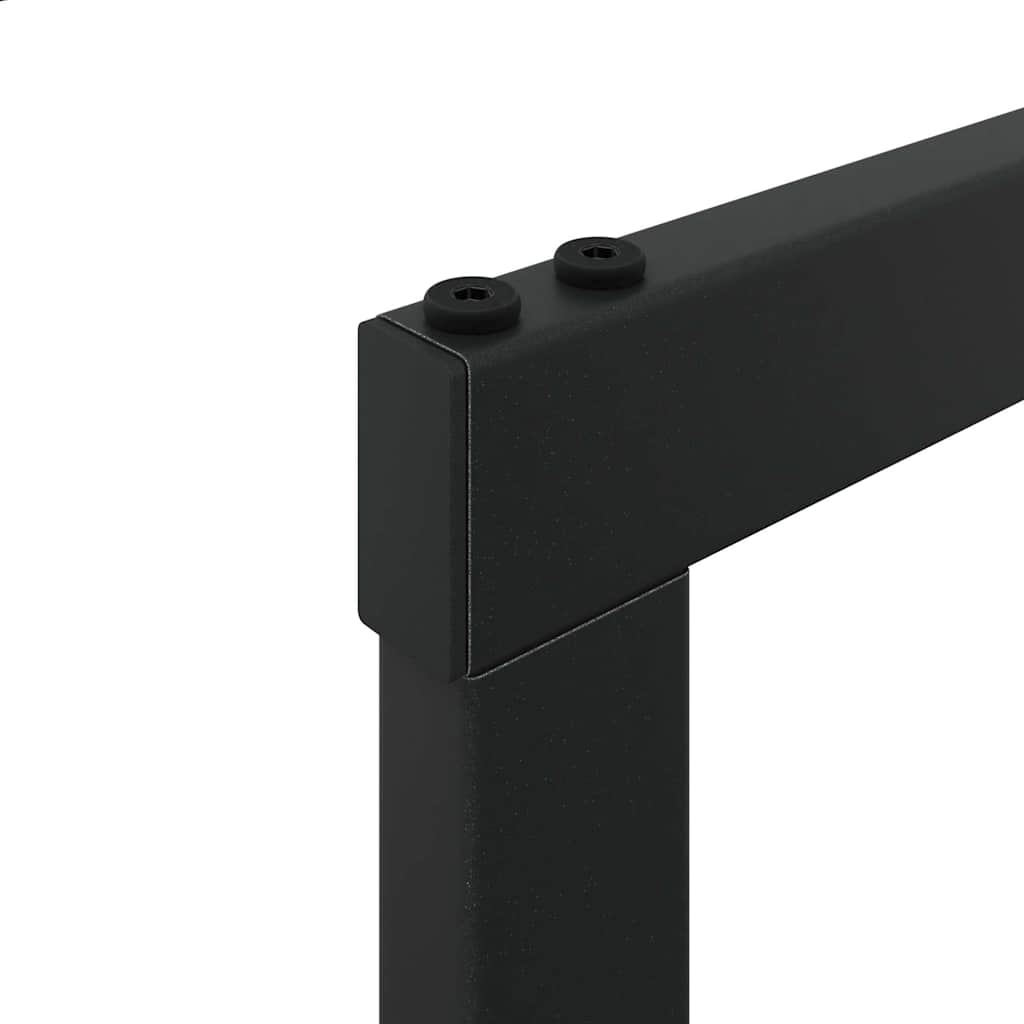 Brennholzregal Schwarz 100X30X209 Cm Stahl