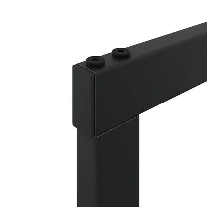 Brennholzregal Schwarz 100X30X209 Cm Stahl