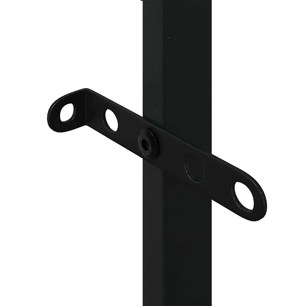 Brennholzregal Schwarz 100X30X209 Cm Stahl