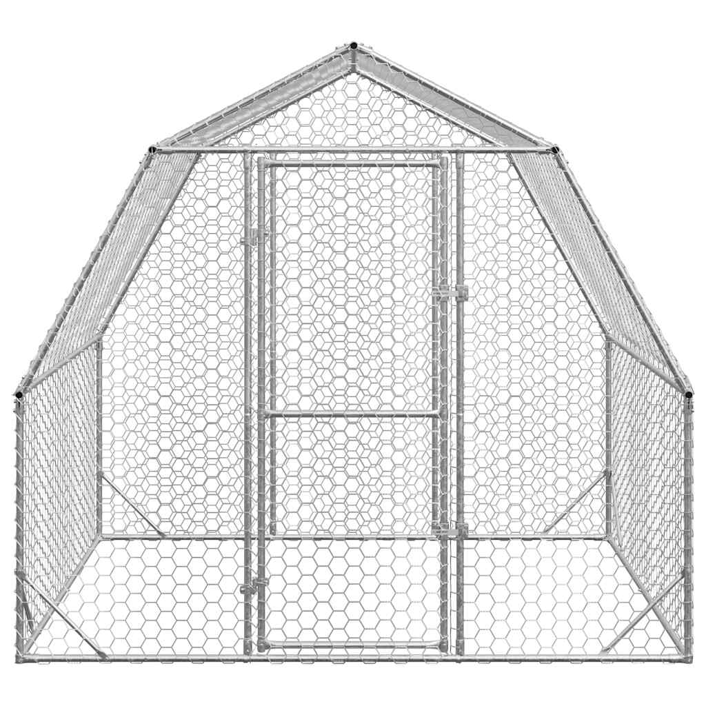 Hühnerstall 2,5X2X2,25 M Verzinkter Stahl