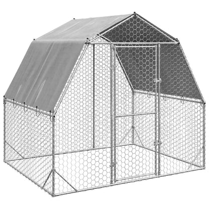 Hühnerstall Mit Dach 2,5X2X2,25 M Verzinkter Stahl