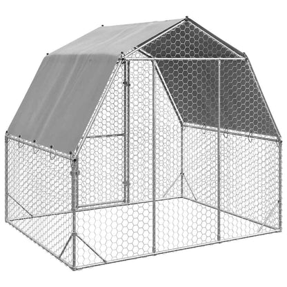 Hühnerstall Mit Dach 2,5X2X2,25 M Verzinkter Stahl