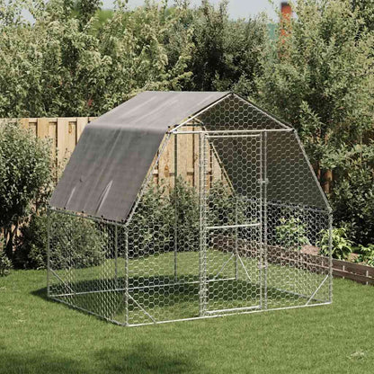 Hühnerstall Mit Dach 2,5X2X2,25 M Verzinkter Stahl