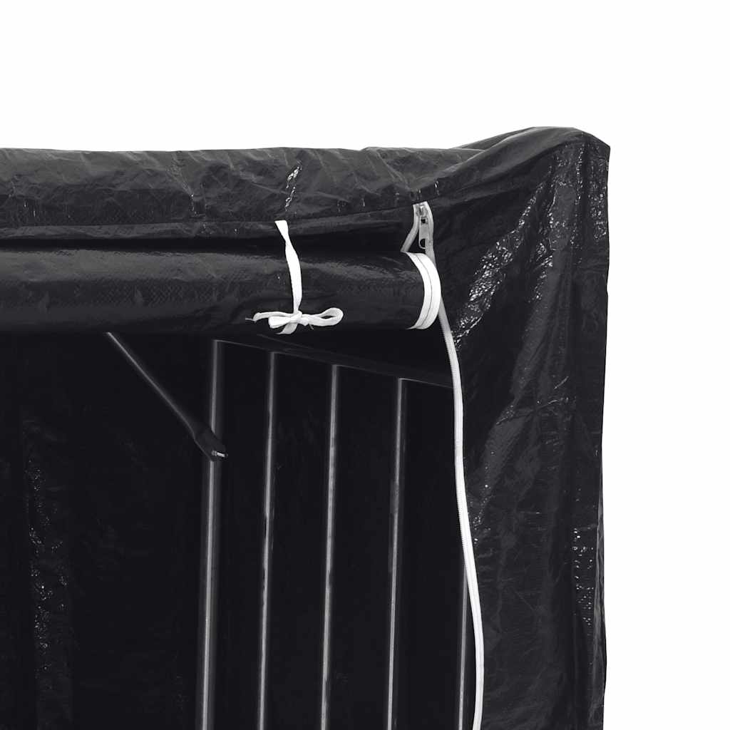 Brennholzregal Mit Regenschutz 151X40,5X110,5 Cm Stahl Verzinkt