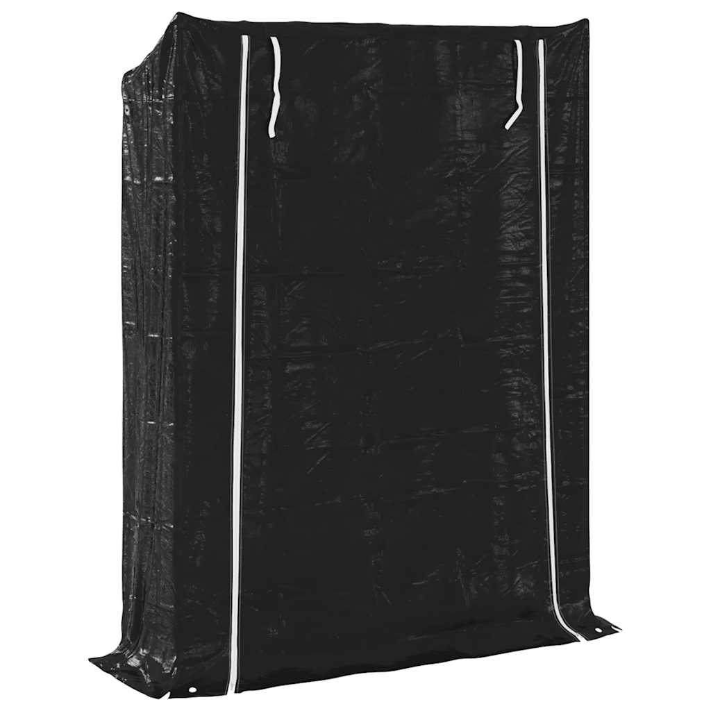 Brennholzregal Mit Regenschutz 150X40X200 Cm Verzinkter Stahl