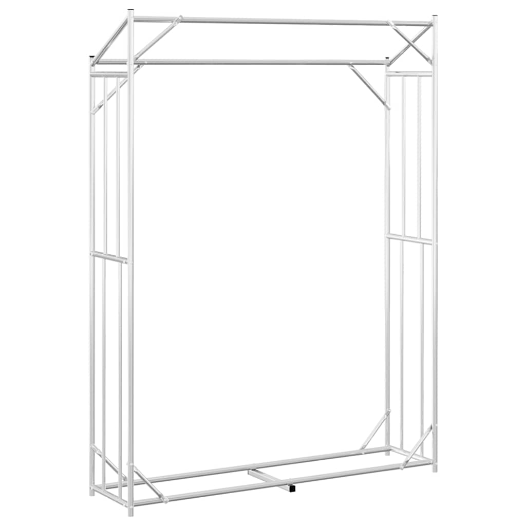 Brennholzregal Mit Regenschutz 150X40X200 Cm Verzinkter Stahl