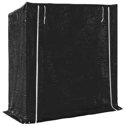 Brennholzregal Mit Regenschutz 200X80X200 Cm Verzinkter Stahl Blau