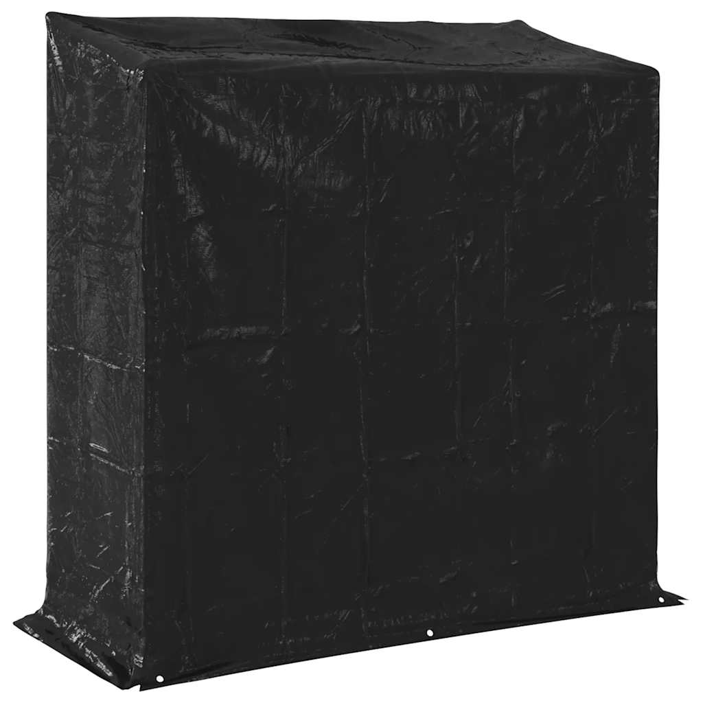 Brennholzregal Mit Regenschutz 200X80X200 Cm Verzinkter Stahl Blau