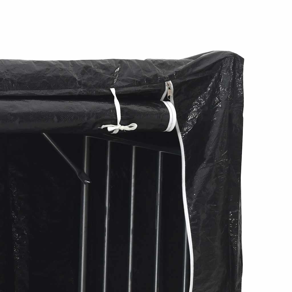 Brennholzregal Mit Regenschutz 200X80X200 Cm Verzinkter Stahl Blau