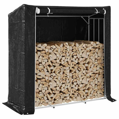 Brennholzregal Mit Regenschutz 200X80X200 Cm Verzinkter Stahl Blau
