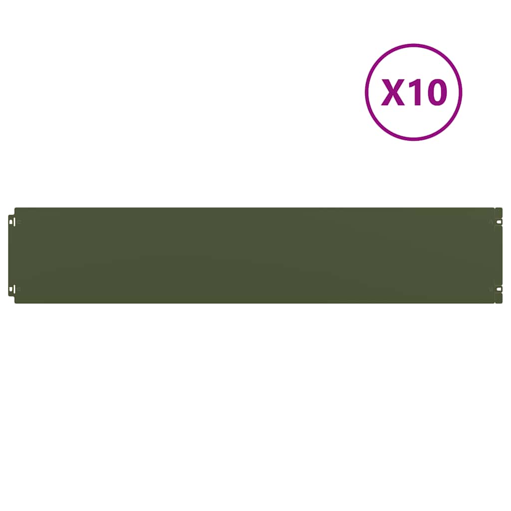 Rasenkanten 10 Stk. Kaltgewalzter Stahl