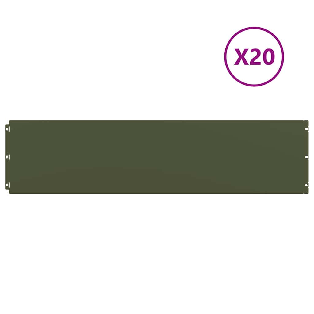 Rasenkanten 20 Stk. Kaltgewalzter Stahl