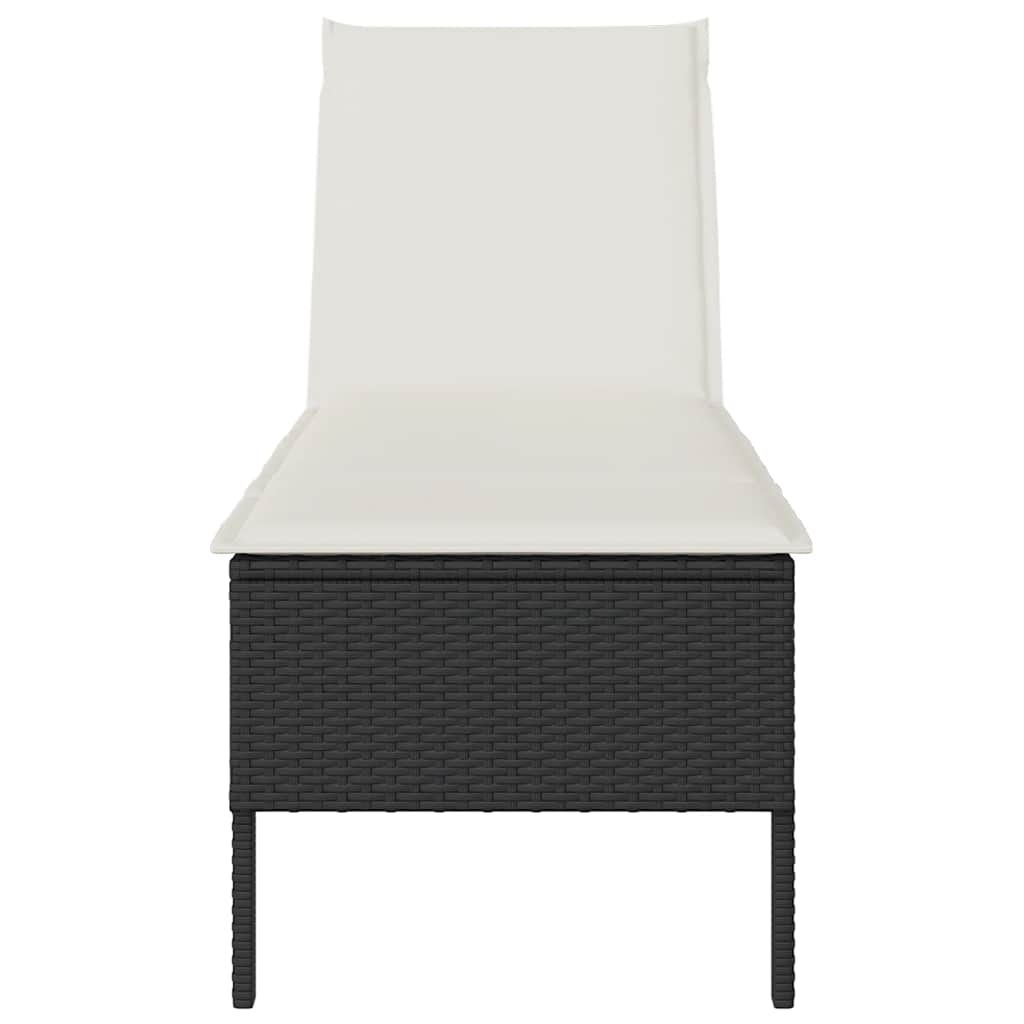 Sonnenliege Mit Auflage 55X200X44 Cm Poly Rattan