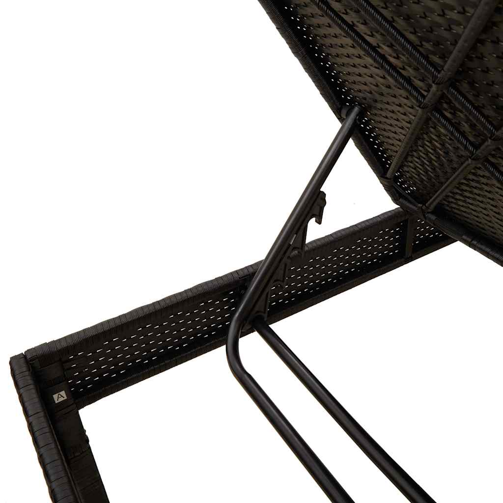 Sonnenliege Mit Auflage 55X200X44 Cm Poly Rattan