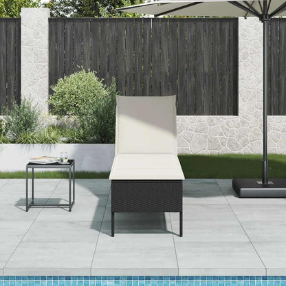Sonnenliege Mit Auflage 55X200X44 Cm Poly Rattan
