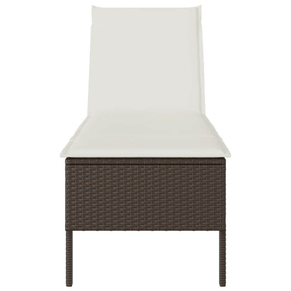 Sonnenliege Mit Auflage 55X200X44 Cm Poly Rattan