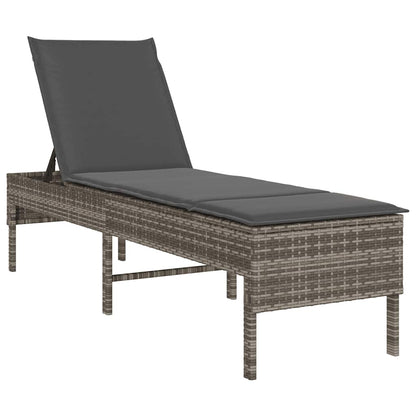 Sonnenliege Mit Auflage 55X200X44 Cm Poly Rattan