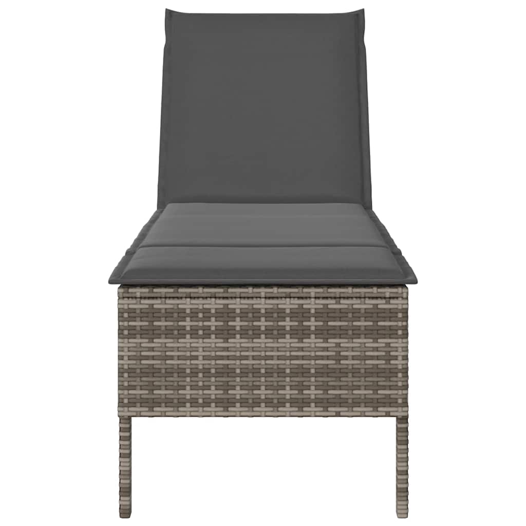 Sonnenliege Mit Auflage 55X200X44 Cm Poly Rattan