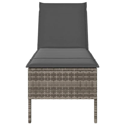 Sonnenliege Mit Auflage 55X200X44 Cm Poly Rattan