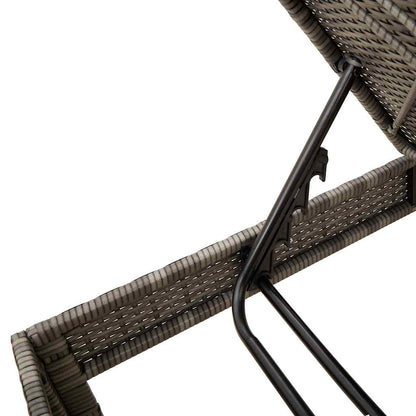 Sonnenliege Mit Auflage 55X200X44 Cm Poly Rattan