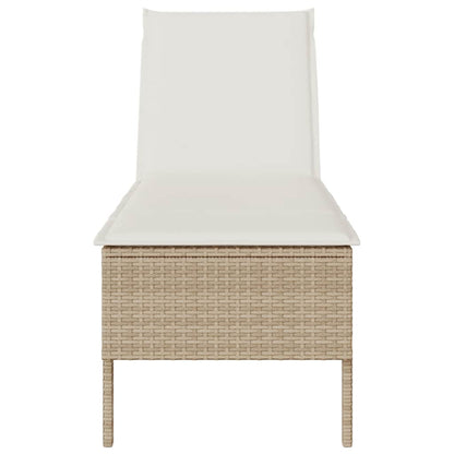 Sonnenliege Mit Auflage 55X200X44 Cm Poly Rattan