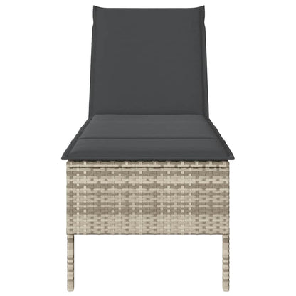 Sonnenliege Mit Auflage 55X200X44 Cm Poly Rattan