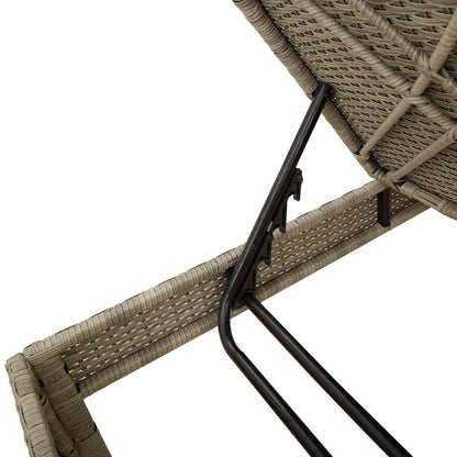 Sonnenliege Mit Auflage 55X200X44 Cm Poly Rattan