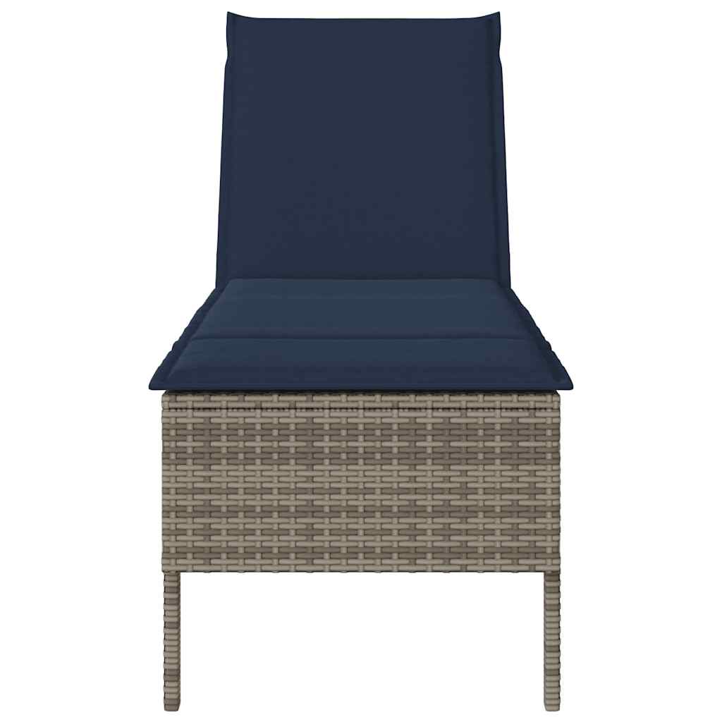 Sonnenliege Mit Auflage 55X200X44 Cm Poly Rattan