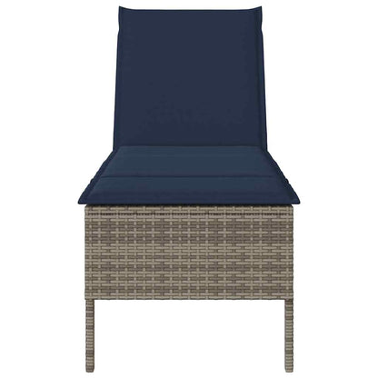 Sonnenliege Mit Auflage 55X200X44 Cm Poly Rattan