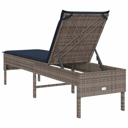Sonnenliege Mit Auflage 55X200X44 Cm Poly Rattan