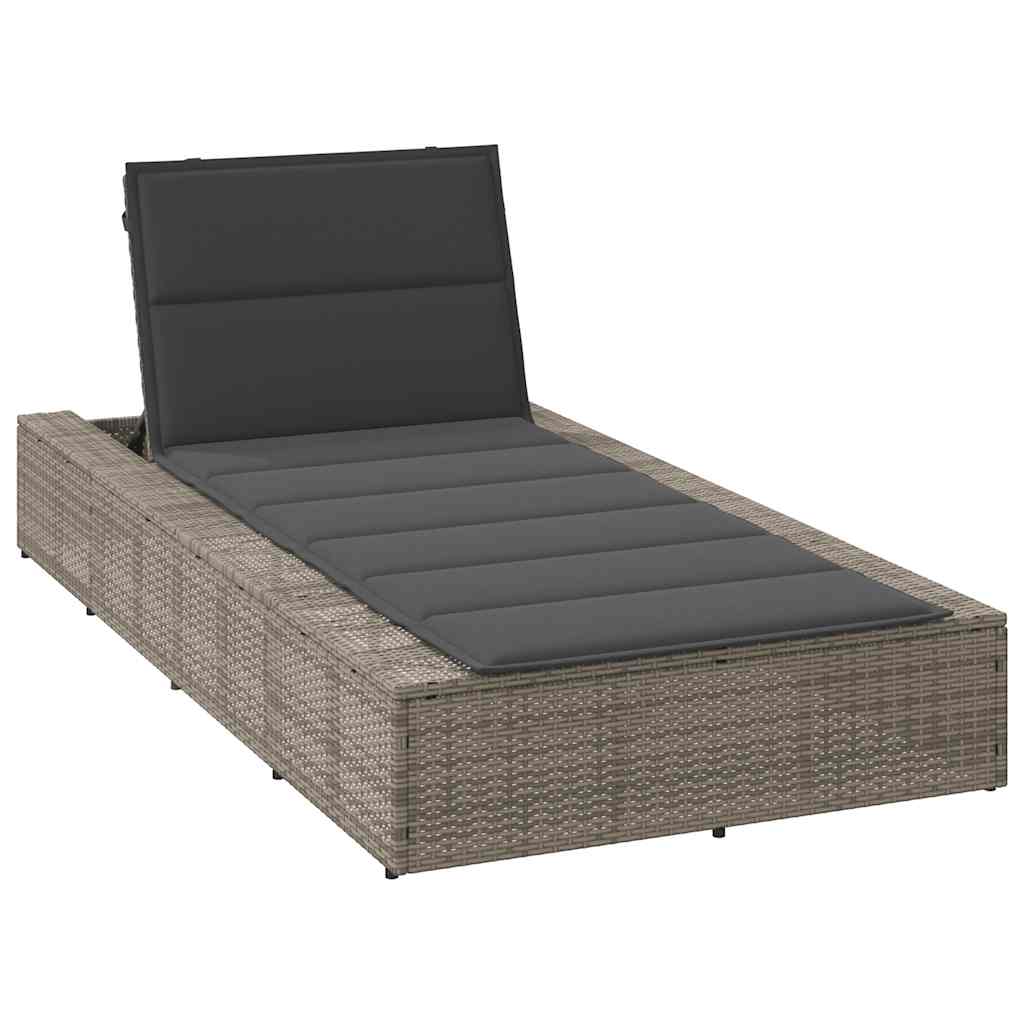 Sonnenliege Mit Schwebender Auflage Poly Rattan