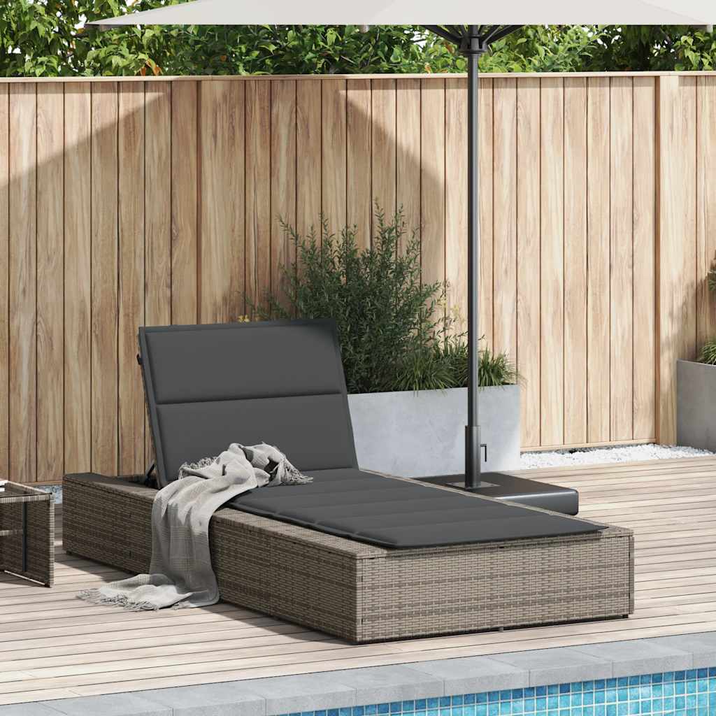 Sonnenliege Mit Schwebender Auflage Poly Rattan