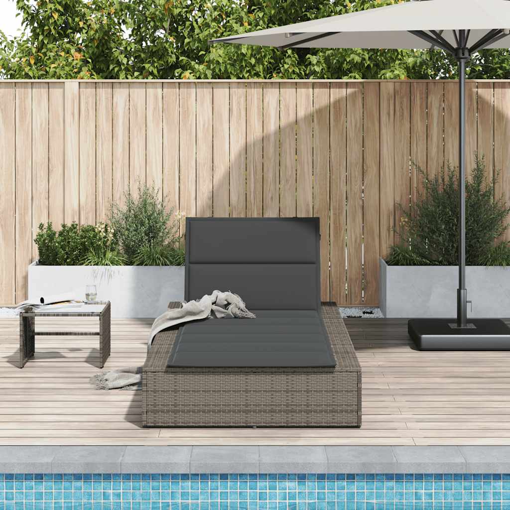 Sonnenliege Mit Schwebender Auflage Poly Rattan