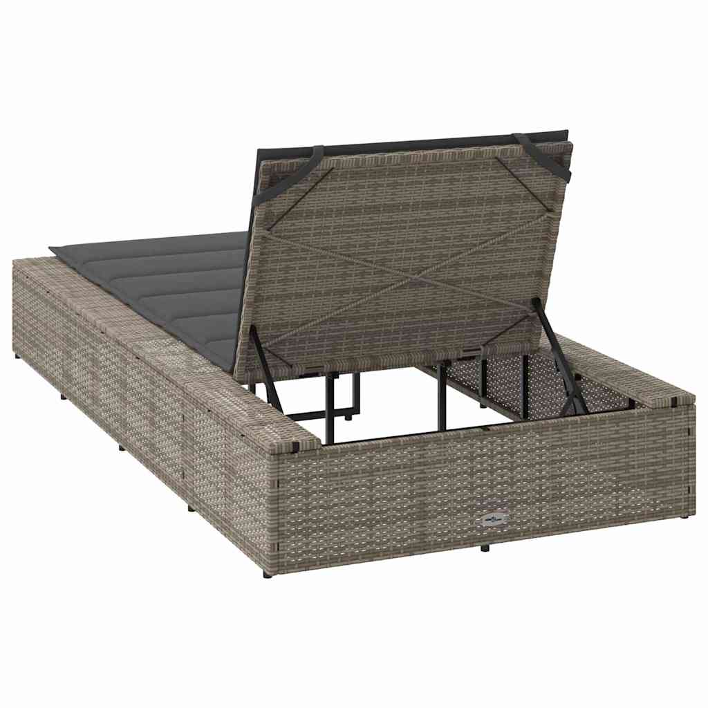 Sonnenliege Mit Schwebender Auflage Poly Rattan